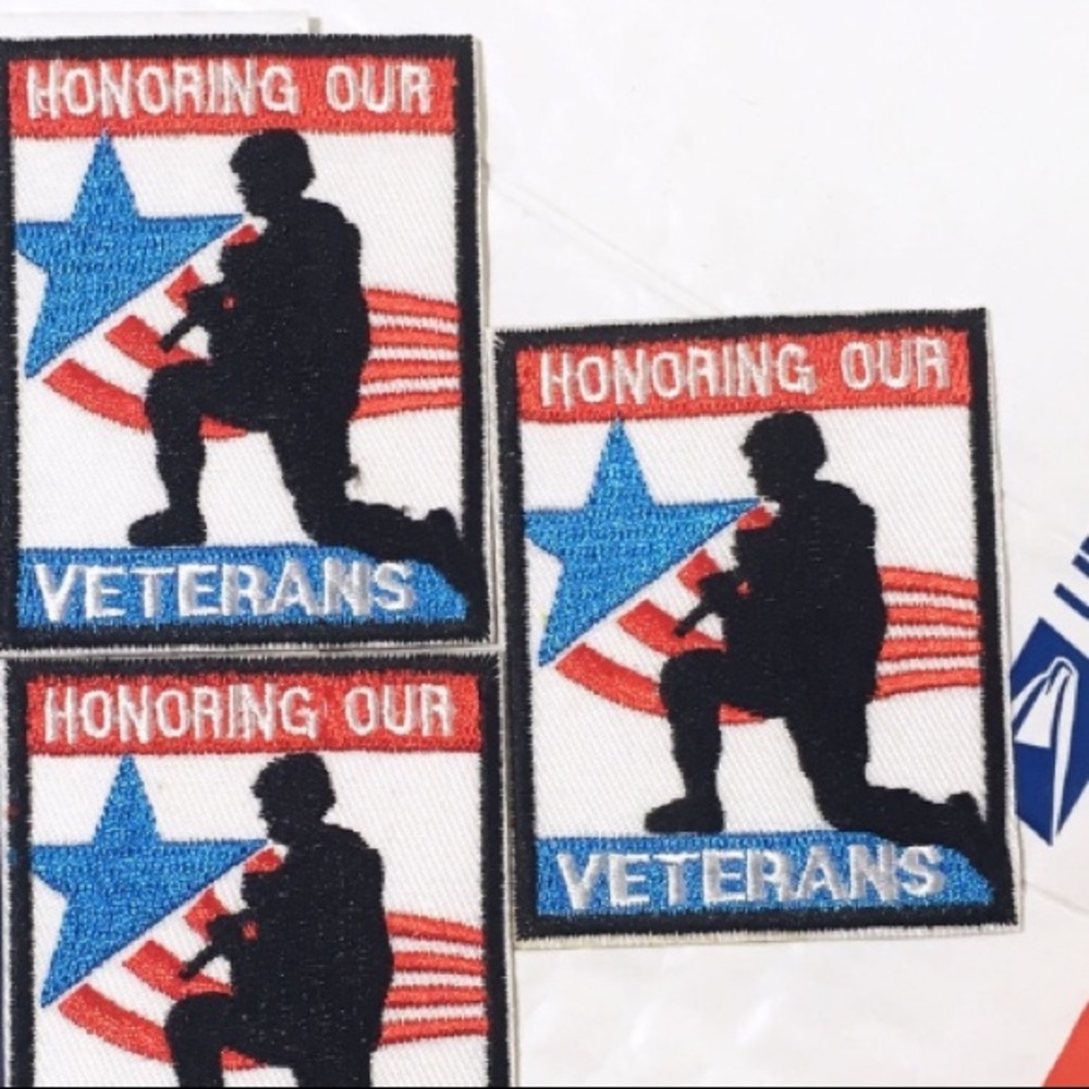 NEW HONORING VETERANS IRON ON PATCHES EASY BADGES